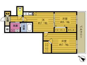 ＲＥＳＣＯ岩田 415 ｜ 大分県大分市岩田町３丁目（賃貸マンション2DK・4階・45.60㎡） その2