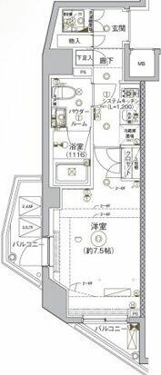 クレヴィスタ練馬平和台｜東京都練馬区平和台２丁目(賃貸マンション1K・6階・25.47㎡)の写真 その2