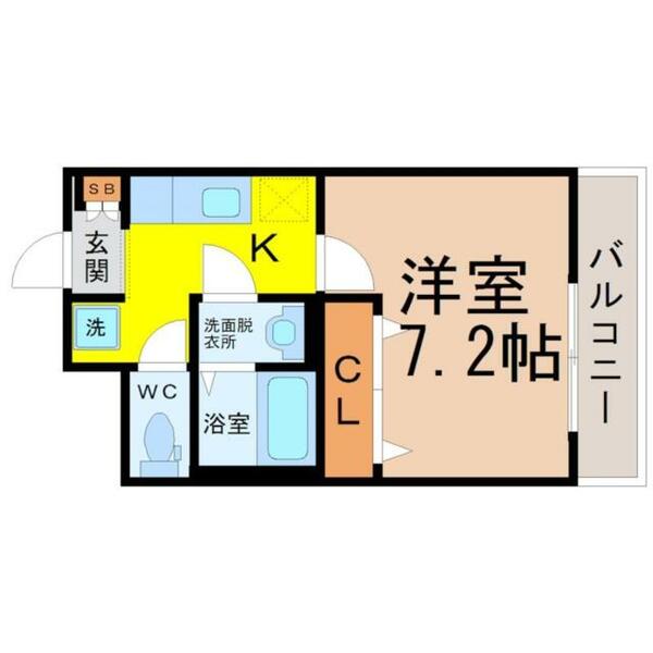 愛知県名古屋市北区平安２丁目(賃貸マンション1K・5階・26.40㎡)の写真 その2