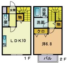 リースランド富士見２　Ａ棟 101 ｜ 福岡県福岡市西区富士見１丁目（賃貸アパート1LDK・1階・46.00㎡） その2