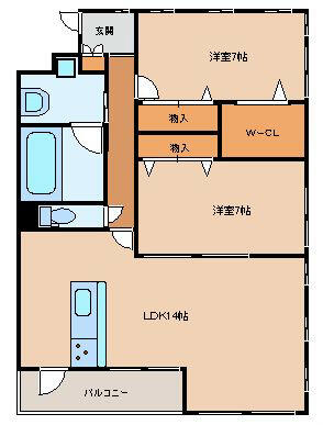 ベルフォート 201｜栃木県宇都宮市御幸ケ原町(賃貸マンション2LDK・2階・67.74㎡)の写真 その2