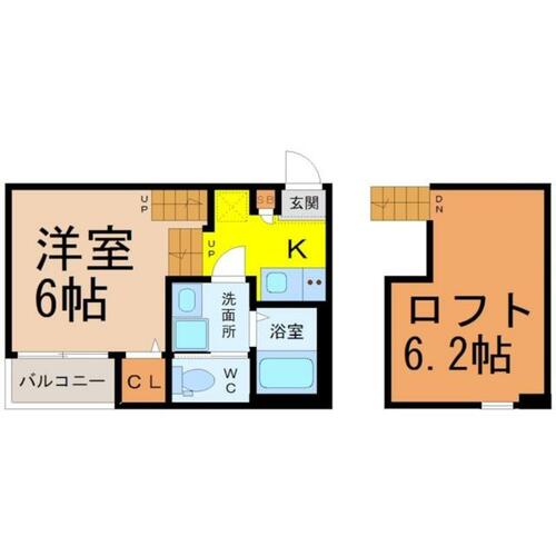 愛知県名古屋市西区平出町（アパート）の賃貸物件の間取り