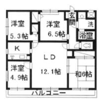 エスポワール蕨  ｜ 埼玉県蕨市塚越４丁目（賃貸マンション4LDK・3階・79.37㎡） その2