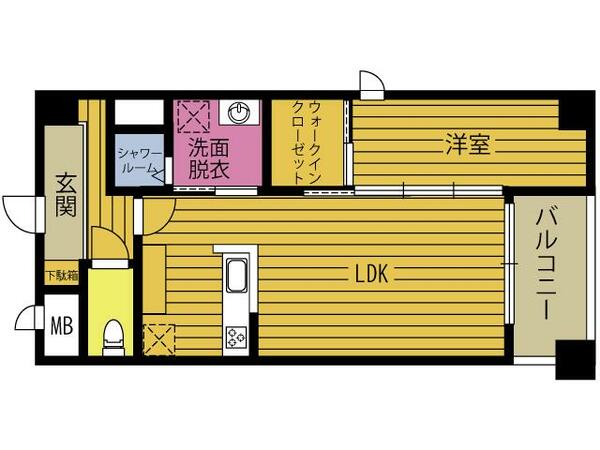 アステリア別府 303｜大分県別府市京町(賃貸マンション1LDK・3階・34.38㎡)の写真 その2