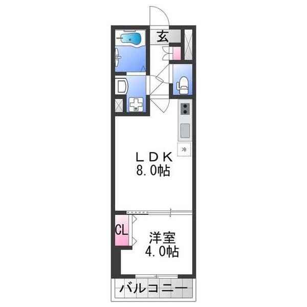 ＣＡＳＡ　ＭＩＴＯ｜大阪府東大阪市友井３丁目(賃貸マンション1LDK・5階・29.00㎡)の写真 その2