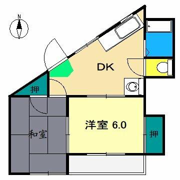 エスポアールＫＮＡ 301｜高知県高知市大津(賃貸アパート2DK・3階・41.41㎡)の写真 その2