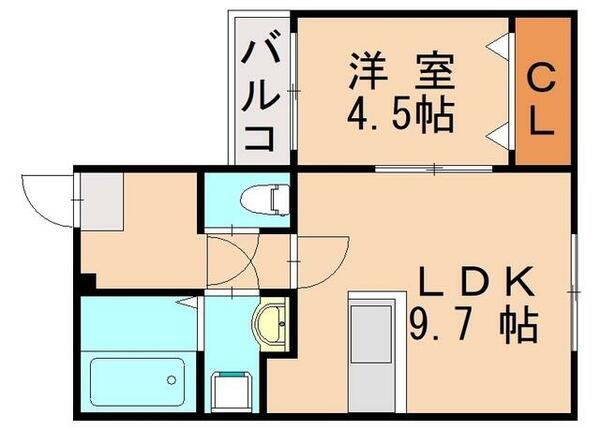 福岡県福岡市東区和白４丁目(賃貸アパート1LDK・2階・35.07㎡)の写真 その2