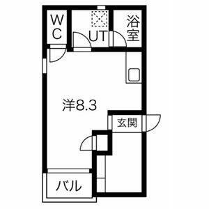 愛知県名古屋市天白区野並３丁目(賃貸アパート1K・1階・25.20㎡)の写真 その2