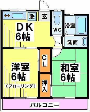 東京都調布市菊野台３丁目(賃貸マンション2DK・3階・37.53㎡)の写真 その2