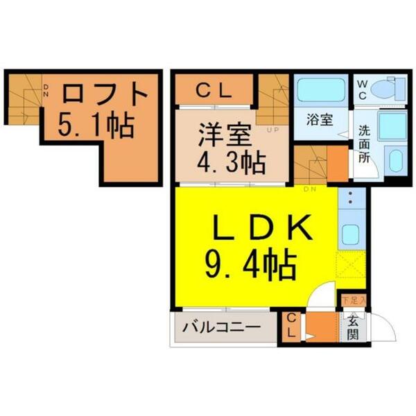 愛知県名古屋市千種区豊年町(賃貸アパート1LDK・2階・33.86㎡)の写真 その2