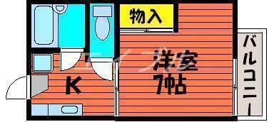 岡山県岡山市北区今７丁目(賃貸アパート1K・2階・23.18㎡)の写真 その2