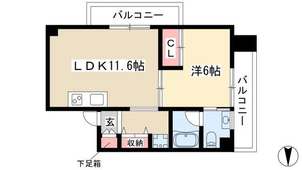 白川公園パークマンション 1001｜愛知県名古屋市中区栄２丁目(賃貸マンション1LDK・10階・43.27㎡)の写真 その2