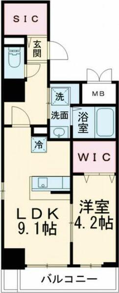 福岡県福岡市東区箱崎１丁目(賃貸マンション1LDK・1階・40.07㎡)の写真 その2