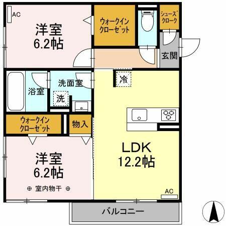 同じ建物の物件間取り写真 - ID:222016374013