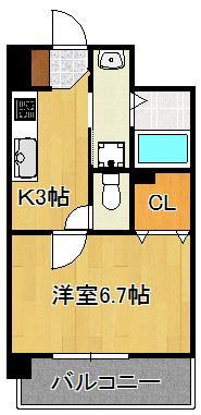 ボニート到津｜福岡県北九州市小倉北区下到津１丁目(賃貸マンション1K・1階・25.20㎡)の写真 その2