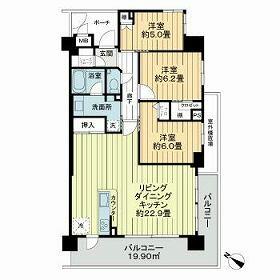 サーパス甲府昭和｜山梨県中巨摩郡昭和町清水新居(賃貸マンション3LDK・2階・87.63㎡)の写真 その1