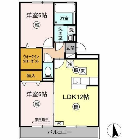 ルコネッサンス 103｜香川県高松市伏石町(賃貸アパート2LDK・1階・56.00㎡)の写真 その2