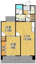 第１７共立ビル  ｜ 福岡県北九州市小倉北区真鶴２丁目（賃貸マンション2LDK・13階・58.20㎡） その2