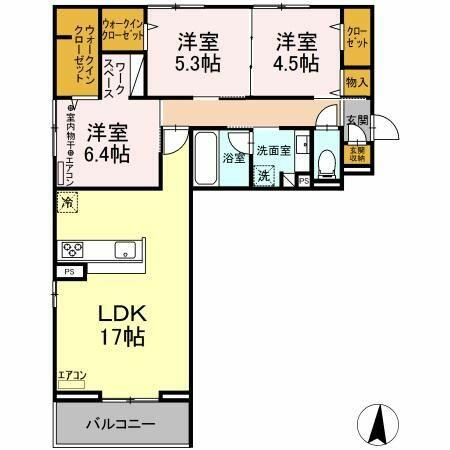 千葉県柏市柏(賃貸アパート3LDK・3階・78.75㎡)の写真 その1