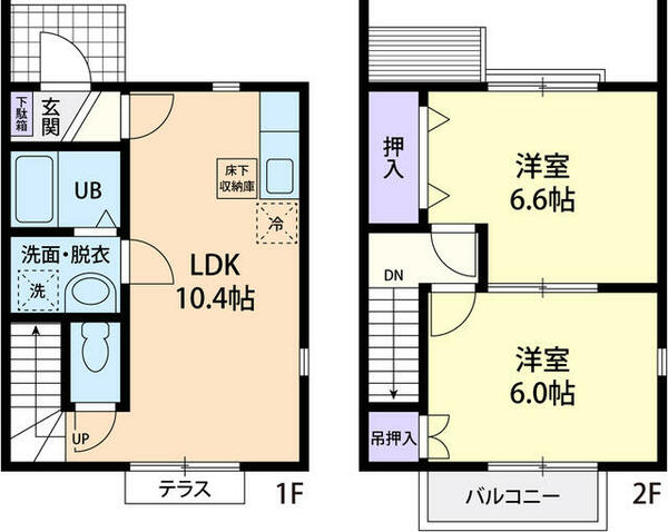 コンフォート　Ｉ 102｜茨城県神栖市知手(賃貸アパート2LDK・1階・54.30㎡)の写真 その2