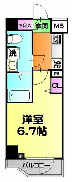 東京都足立区綾瀬７丁目(賃貸マンション1K・5階・21.94㎡)の写真 その2