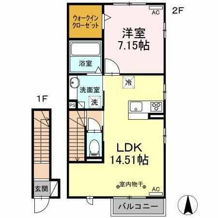 Ｒｅｓｉｄｅｎｃｅ垂水 201｜三重県津市垂水(賃貸アパート1LDK・2階・50.70㎡)の写真 その2