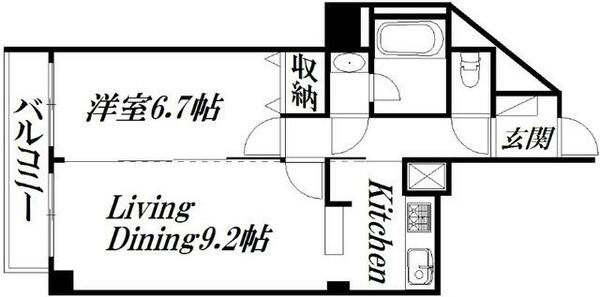静岡県浜松市中央区富塚町(賃貸マンション1LDK・4階・47.53㎡)の写真 その2