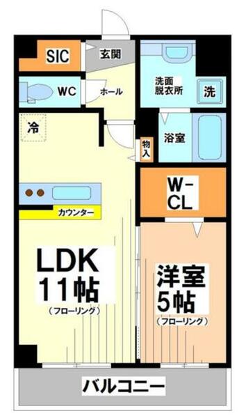 東京都中野区本町１丁目(賃貸マンション1LDK・2階・42.16㎡)の写真 その2