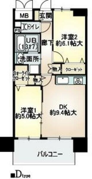 大阪府大阪市福島区鷺洲５丁目(賃貸マンション2DK・5階・51.30㎡)の写真 その2