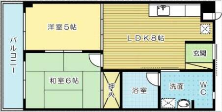 サンコーポ熊本 301｜福岡県北九州市小倉北区熊本２丁目(賃貸マンション2DK・3階・44.82㎡)の写真 その2