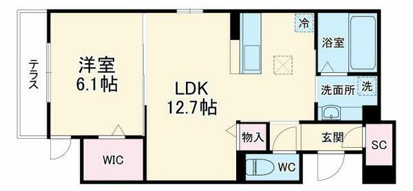 Ｂｏｎｈｅｕｒ 103｜神奈川県川崎市多摩区長尾５丁目(賃貸アパート1LDK・1階・47.24㎡)の写真 その2