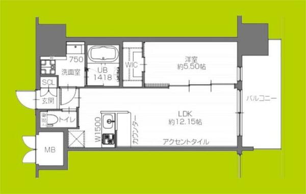 プレジオ九条｜大阪府大阪市西区本田２丁目(賃貸マンション1LDK・6階・42.48㎡)の写真 その2