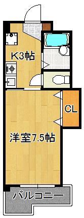 アビタシオン柳町｜福岡県北九州市門司区柳町３丁目(賃貸マンション1K・6階・25.75㎡)の写真 その2