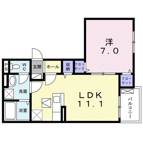 モデルノ　ケマ｜兵庫県尼崎市瓦宮１丁目(賃貸アパート1LDK・1階・42.02㎡)の写真 その2