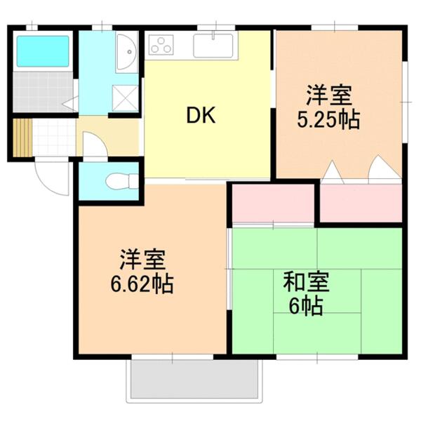 フレアレザン中林　Ｅ 111｜群馬県桐生市相生町１丁目(賃貸アパート3DK・1階・50.81㎡)の写真 その2