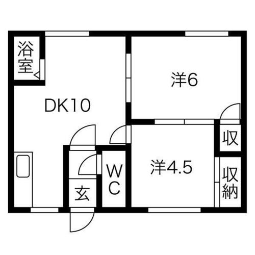 北海道札幌市南区川沿三条３丁目（アパート）の賃貸物件の間取り