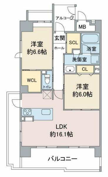 Ｅｐｏｃｈ　ＩＫＡＩ 301｜愛知県名古屋市瑞穂区八勝通２丁目(賃貸マンション2LDK・3階・66.59㎡)の写真 その2