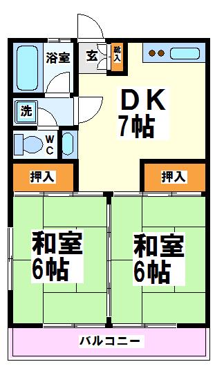 東京都調布市飛田給３丁目(賃貸マンション2DK・1階・42.23㎡)の写真 その2