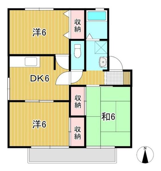 仮）クランメール大みかＩＩＩ 102｜茨城県日立市大みか町３丁目(賃貸アパート3DK・1階・55.44㎡)の写真 その2