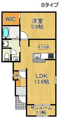 ラ　エルージュ｜大阪府泉南市幡代１丁目(賃貸アパート1LDK・1階・50.29㎡)の写真 その2