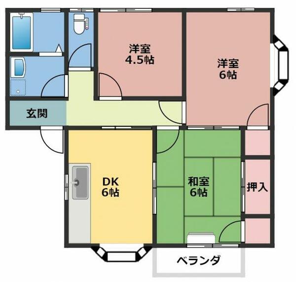 ファミールイカイ｜千葉県館山市北条(賃貸アパート3DK・1階・52.99㎡)の写真 その2
