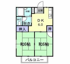 愛知県北名古屋市中之郷北（賃貸アパート2DK・1階・39.73㎡） その2