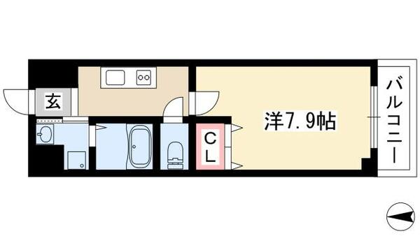 シティライフ今池南 403｜愛知県名古屋市千種区今池南(賃貸マンション1K・4階・24.98㎡)の写真 その2