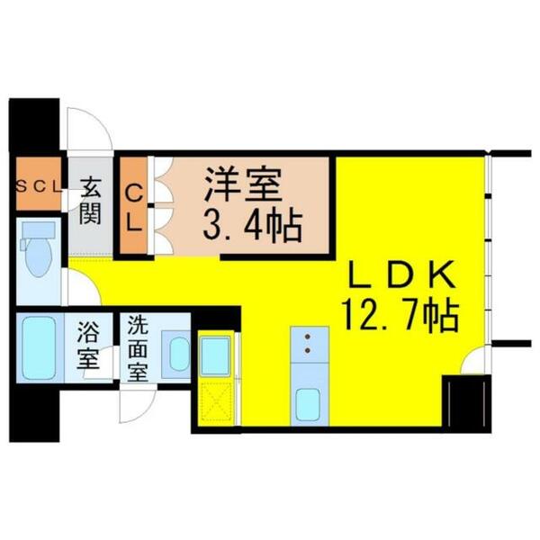 愛知県名古屋市西区則武新町４丁目(賃貸マンション1LDK・2階・40.81㎡)の写真 その2