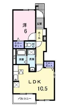 ガーデンハウスモダン 101｜広島県廿日市市林が原１丁目(賃貸アパート1LDK・1階・42.63㎡)の写真 その2