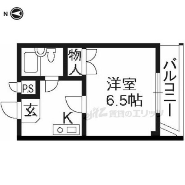 ロアールハイツ２ 201｜京都府京都市西京区下津林東芝ノ宮町(賃貸マンション1K・2階・17.00㎡)の写真 その2