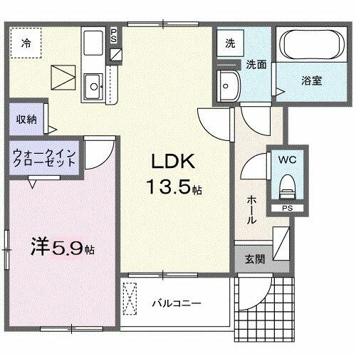 埼玉県さいたま市見沼区大字御蔵(賃貸アパート1LDK・1階・47.41㎡)の写真 その2