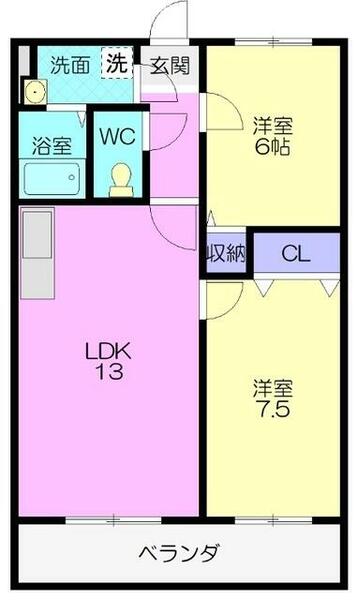 エクセル小呂｜愛知県岡崎市小呂町字２丁目(賃貸マンション2LDK・1階・56.70㎡)の写真 その2