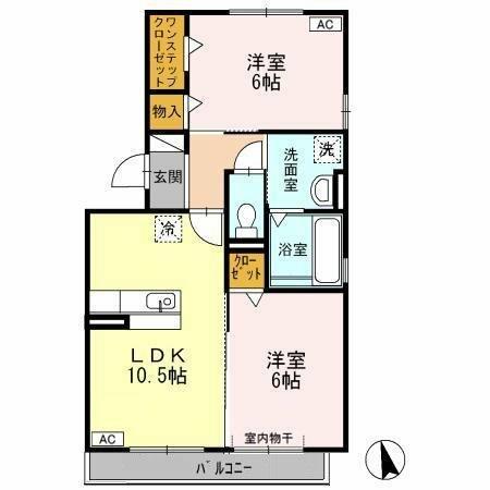 さくら館 201｜愛知県名古屋市東区大幸４丁目(賃貸アパート2LDK・2階・53.79㎡)の写真 その2