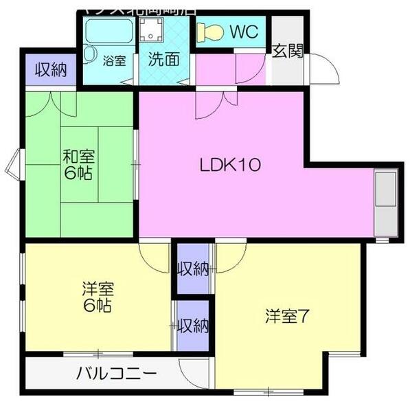 イーストガーデン杉の木館｜愛知県岡崎市欠町字三田田北通(賃貸マンション3LDK・4階・62.63㎡)の写真 その2